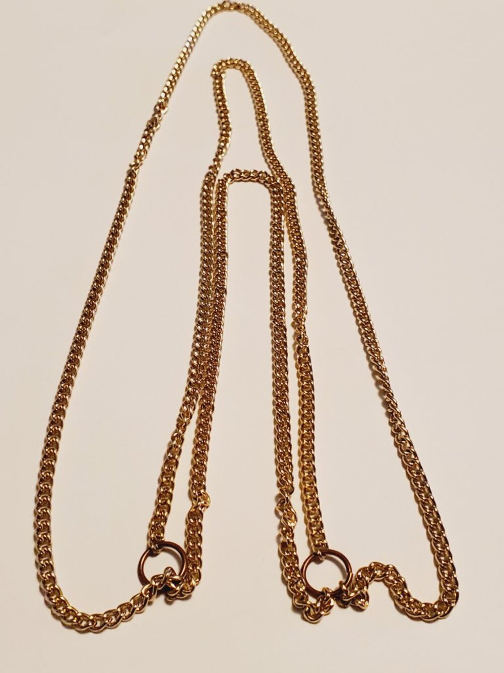 1 Gold double chain necklaces, item # A-2352, . wt. 10 grams. - Picture 7 of 7